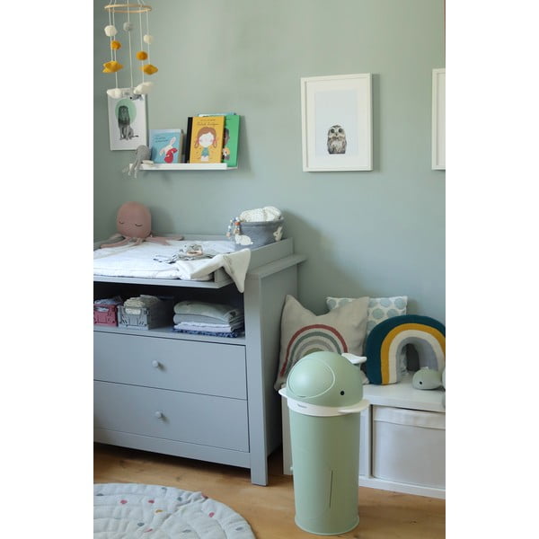 Coș de gunoi verde pentru scutece din plastic 25 l Whale – Kindsgut-image-1