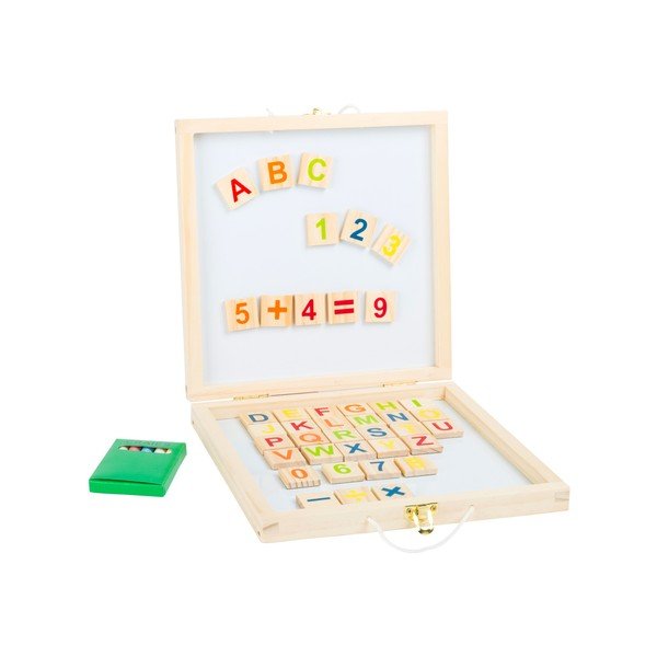 Cutie din lemn cu tablă și panou magnetic Legler Letters&Numbers-image-2