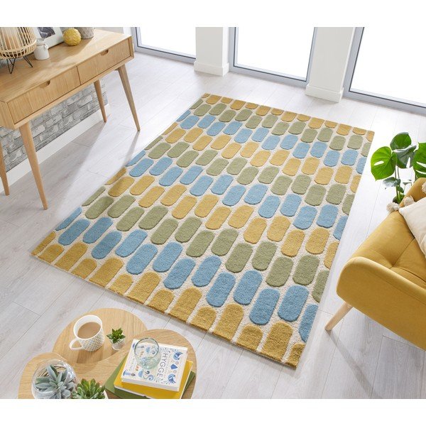 Covor din lână Flair Rugs Fossil, 160 x 230 cm, galben-verde-image-4
