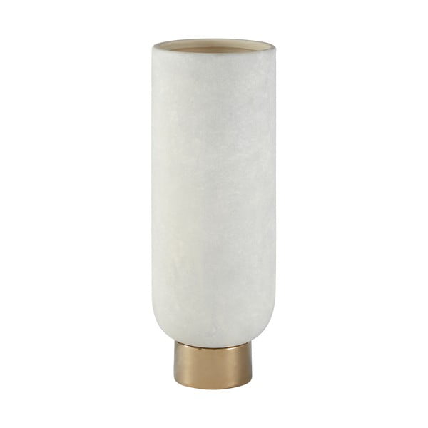 Vază din gresie ceramică Premier Housewares Callie, înălțime 32 cm, alb - auriu