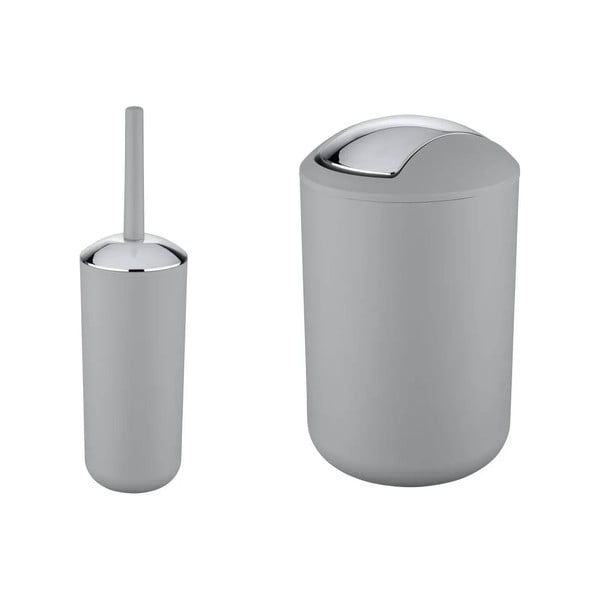 Set de accesorii de baie gri din plastic Brasil – Wenko