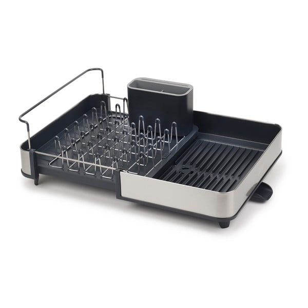 Scurgător de vase gri închis ajustabil din oțel inoxidabil 36x32 cm Extend Steel – Joseph Joseph