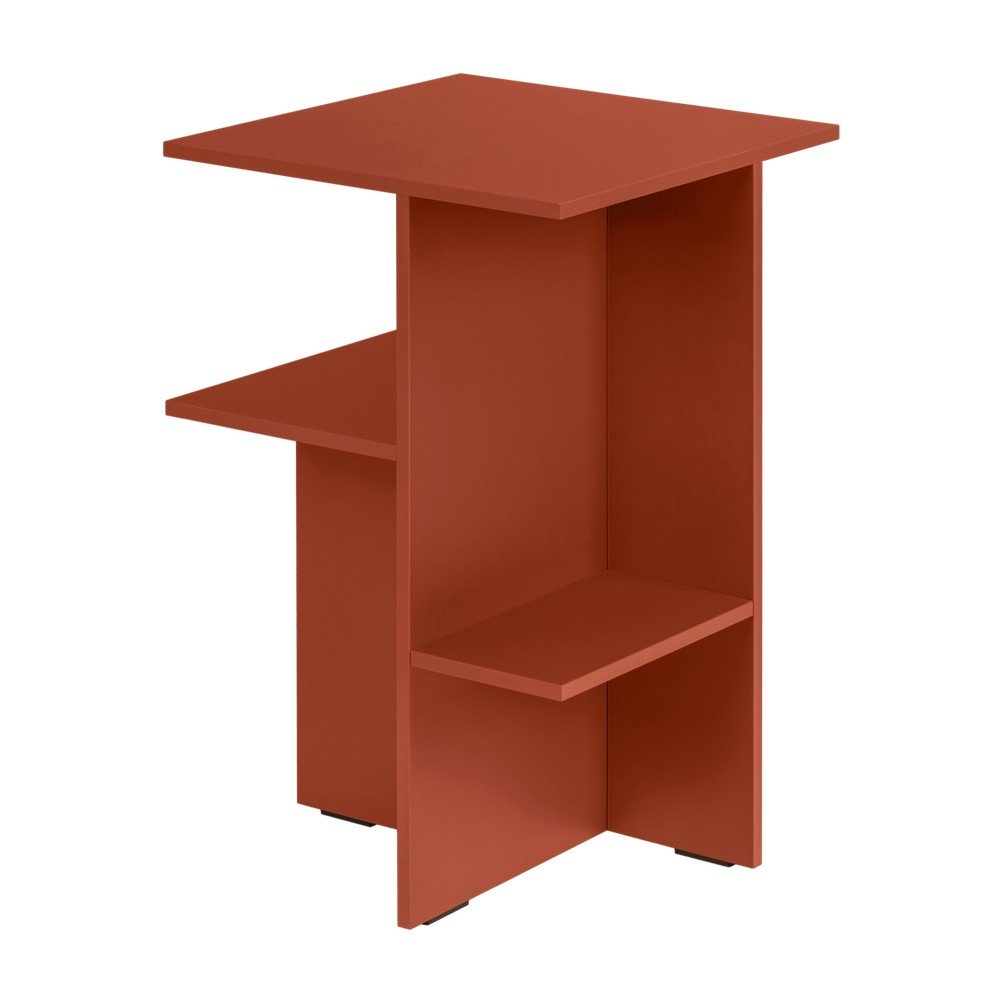 Noptieră teracotă cu rafturi Atik – noo.ma