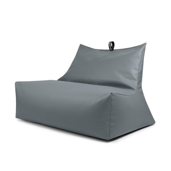 Fotoliu bean bag gri cu tapițerie din imitație de piele Icy Sofa – So Soft?