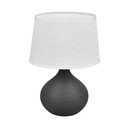 Veioză din ceramică și pânză Reality Martin, înălțime 29 cm, alb-gri închis