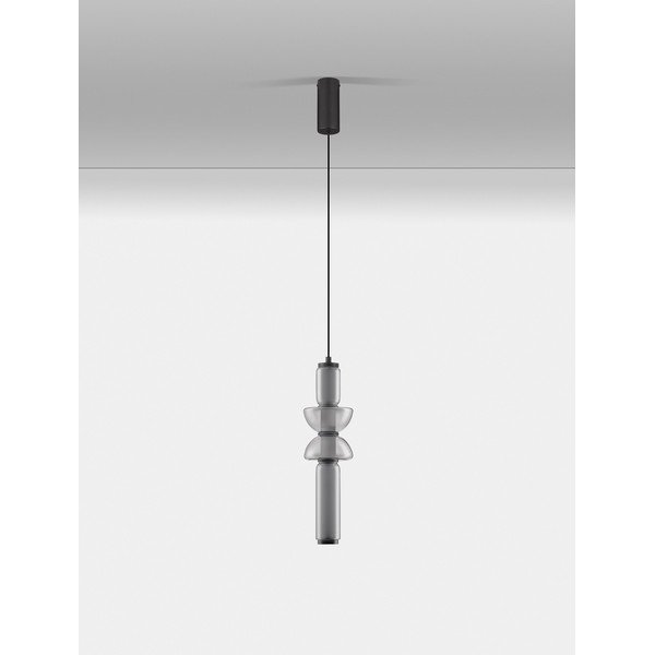Lustră gri LED cu intensitate reglabilă din sticlă ø 12 cm Ulon – Nova Luce-image-4