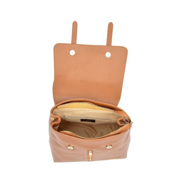 Ghiozdan din piele Sofia Cardoni Backon, maro cognac-image-2