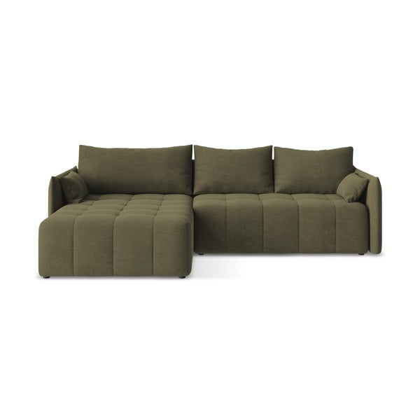 Colțar kaki extensibil/cu spațiu de depozitare (cu colț pe partea stângă/cu șezlong) Moku – Makamii