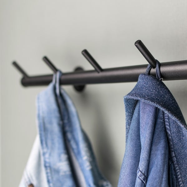 Cuier de perete negru din metal 55 cm Odin – Spinder Design-image-3