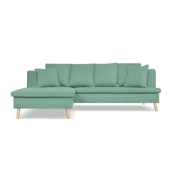 Canapea cu 4 locuri cu extensie pe partea stângă Cosmopolitan design Newport, verde