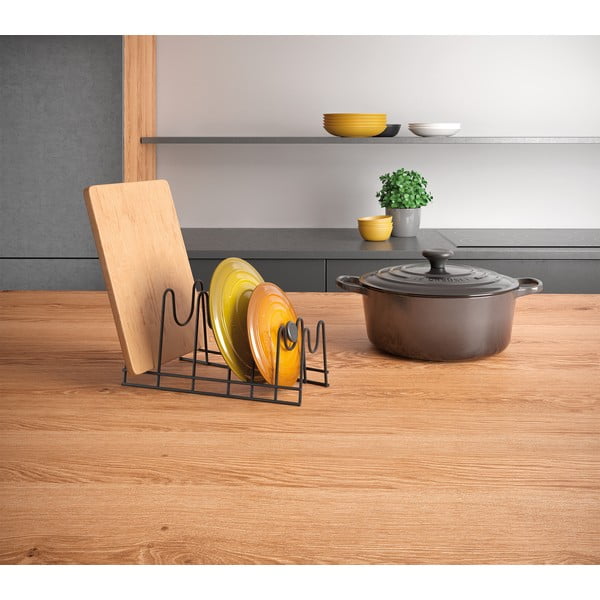 Suport pentru farfurii Metaltex Lido Lava, negru-image-1