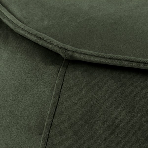 Puf cu husă din catifea Actona Mie, ⌀ 60 cm, verde închis-image-1
