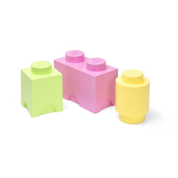 Cutii de depozitare pentru copii din plastic 3 buc. Box – LEGO®