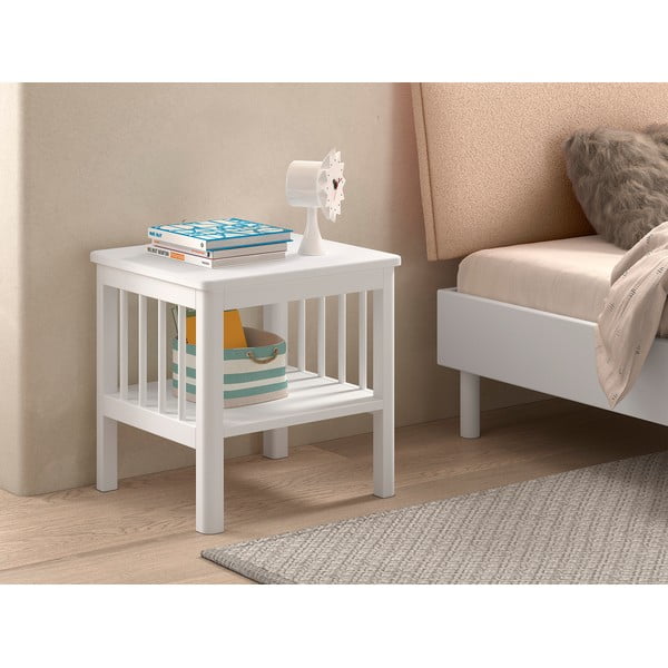 Noptieră de copii albă din lemn de fag Forrest – Vipack-image-1