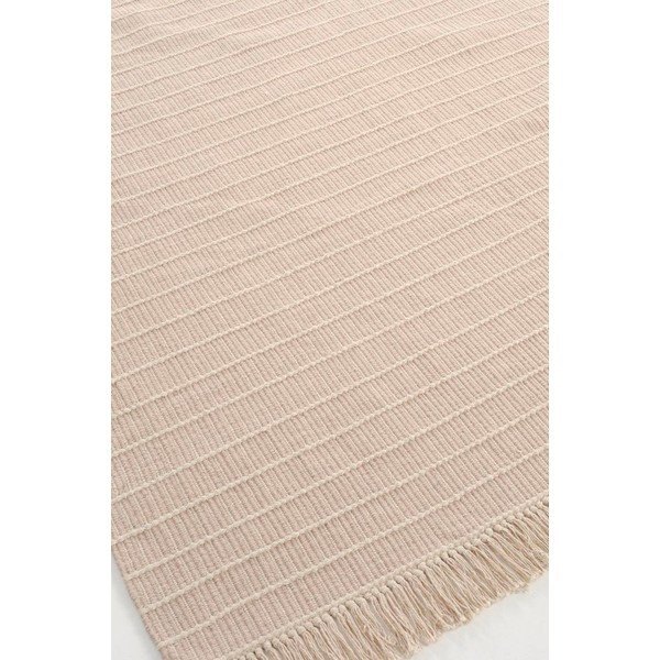 Covor tip traversă bej țesut manual din bumbac 80x150 cm Irma – Jotex-image-4