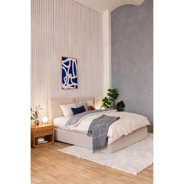 Pat boxspring bej 160x200 cm Olia Bold – Bonami Selection-image-1