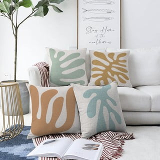 Set 4 fețe de pernă Minimalist Cushion Covers Alga, 55 x 55 cm
