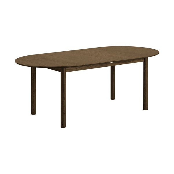 Masă de dining extensibilă cu aspect de lemn de stejar cu blat suplimentar Bundaberg – House Nordic