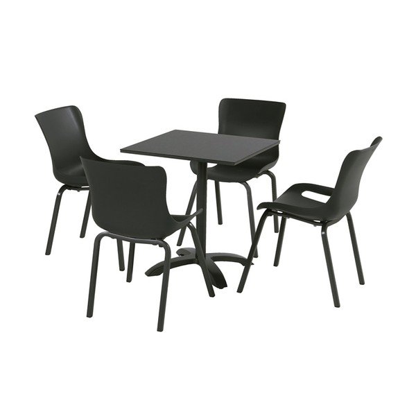 Masă dining de grădină Hartman Romeo, 68 x 68 cm, negru-image-2
