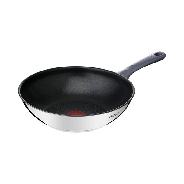Tigaie tip wok cu capac/cu suprafață antiaderentă din oțel inoxidabil ø 28 cm Daily Cook G7309955 – Tefal-image-2