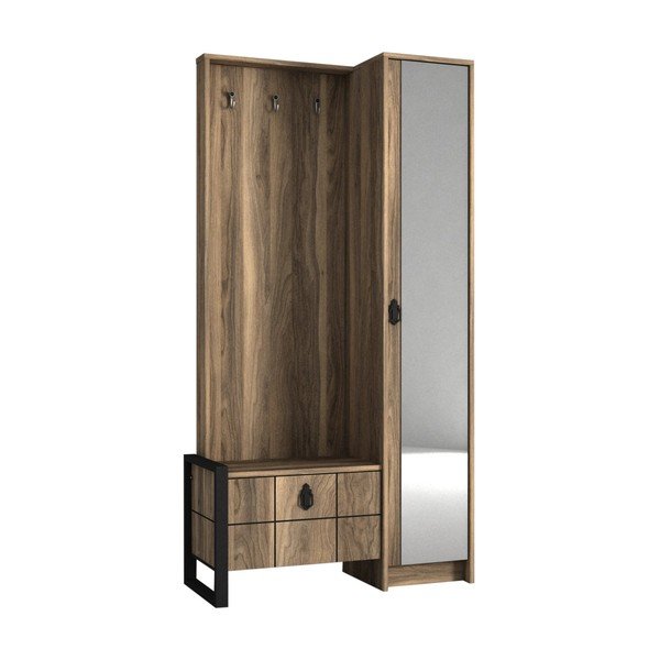 Dulap cu oglindă în decor de lemn de nuc Ratto Lost