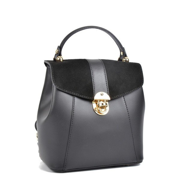 Rucsac din piele Isabella Rhea Carmit, negru-image-3