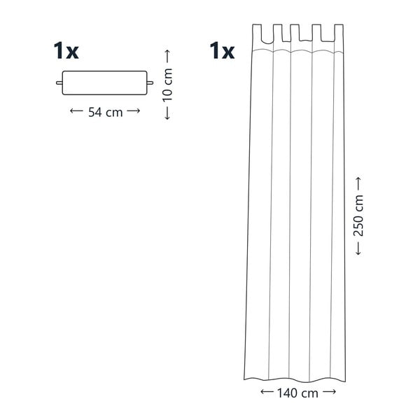 Draperie AmeliaHome Tab, 140 x 250 cm, roz-image-2