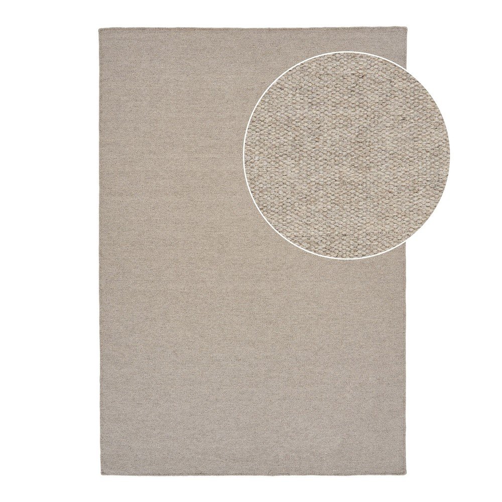 Covor taupe din amestesc de lână 200x300 cm Nila – House Nordic
