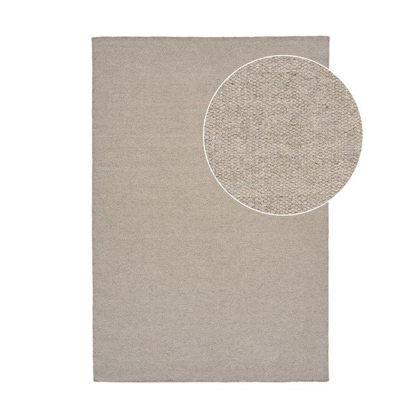 Covor taupe din amestesc de lână 200x300 cm Nila – House Nordic