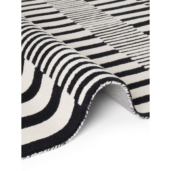 Covor alb-negru țesut manual din lână 120x180 cm Stryve Pulse – Elle Decoration-image-4