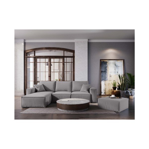 Colțar cu șezlong pe partea stângă Cosmopolitan Design Miami, gri-image-4