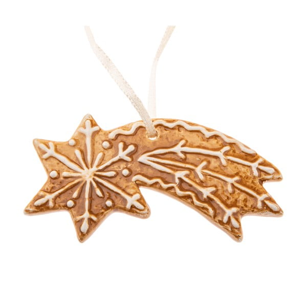 Ornament de Crăciun din ceramică 9 cm Gingerbread Comet – Dakls
