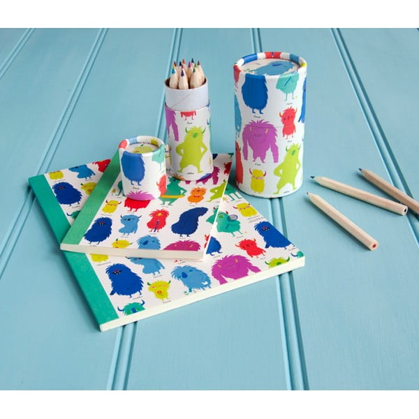 Set 12 mini creioane colorate Rex London Monsters Of The World-image-3