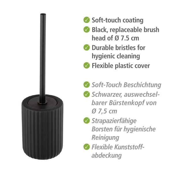 Perie de toaletă Wenko Belluno, negru-image-3