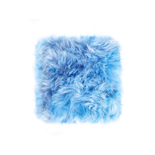 Pernă din blană de oaie Royal Dream Sheepskin, 45 x 45 cm, albastru deschis-image-1