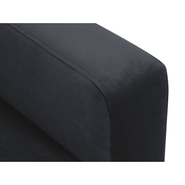 Canapea cu tapițerie din catifea Kooko Home Harmony, 220 cm, albastru închis-image-4