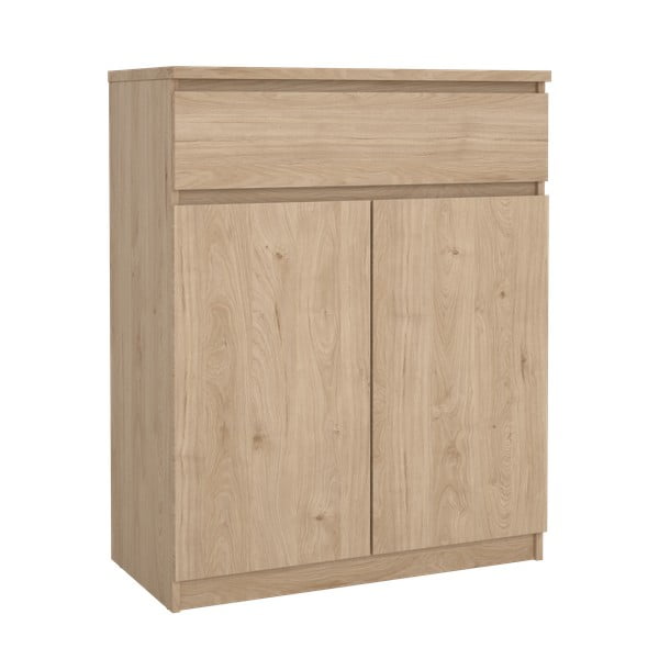 Comodă în culoare naturală cu aspect de lemn de stejar 80x100x40 cm Naia – Tvilum-image-3