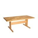 Masă de dining cu aspect de lemn de stejar 95x195 cm Skak – Hübsch