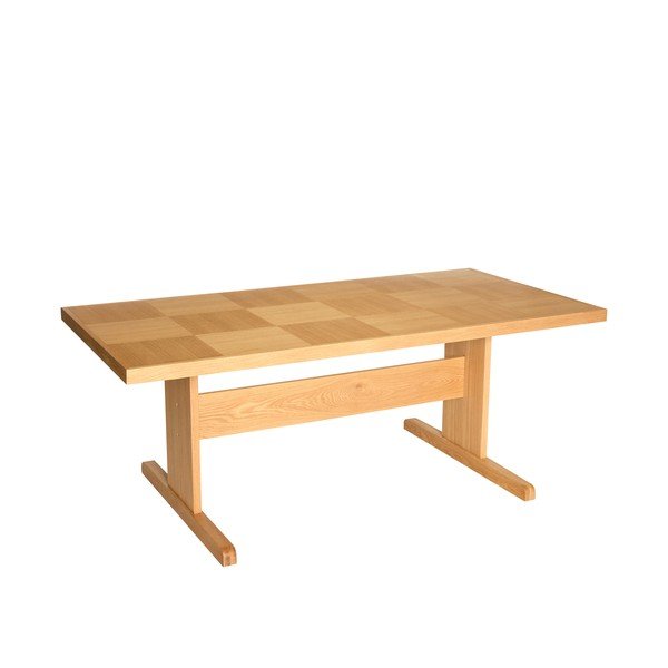 Masă de dining cu aspect de lemn de stejar 95x195 cm Skak – Hübsch