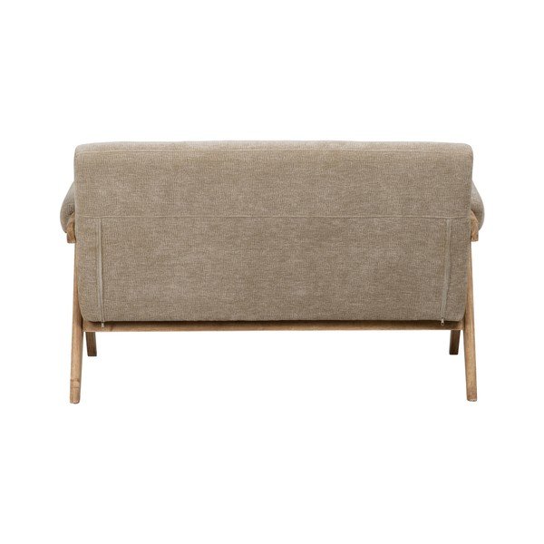 Canapea bej cu tapițerie din chenille 134 cm Rest – Ixia-image-3