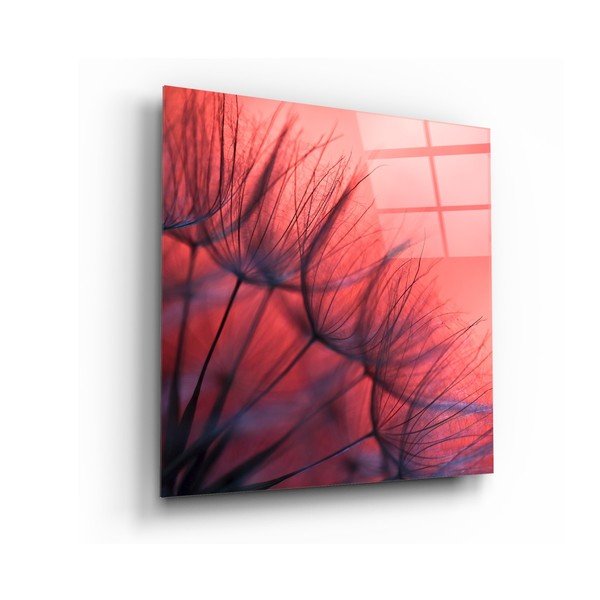 Tablou din sticlă Insigne Red Dandelion, 40 x 40 cm