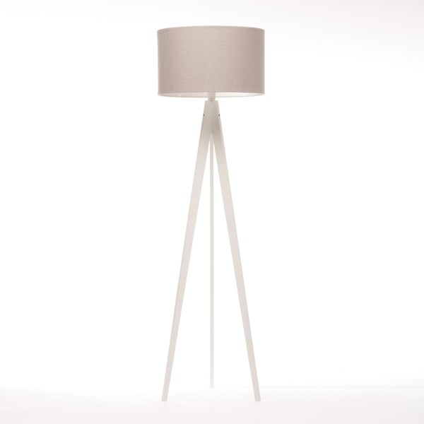 Lampadar 4room Artist, mesteacan alb lăcuit, 150 cm, crem 