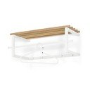 Cuier de perete alb/în culoare naturală cu raft din metal 76 cm Marco – Spinder Design