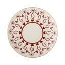 Farfurie crem pentru desert  din gresie ø 16 cm  cu model de Crăciun Jolly – Bloomingville