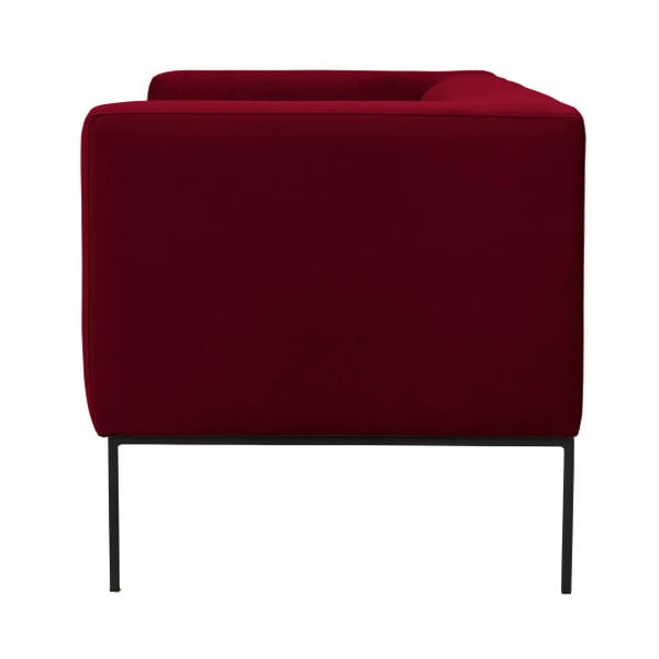Canapea din catifea cu 2 locuri Windsor & Co Sofas Neptune, roșu-image-3