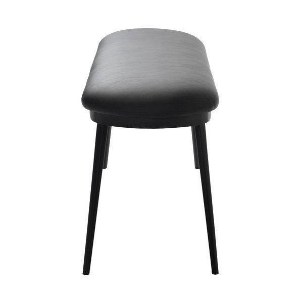 Bancă neagră cu tapițerie din imitație de piele Gain – Unique Furniture-image-3