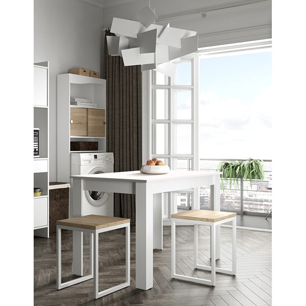 Masă albă de sufragerie 110x70 cm Nice - TemaHome -image-1