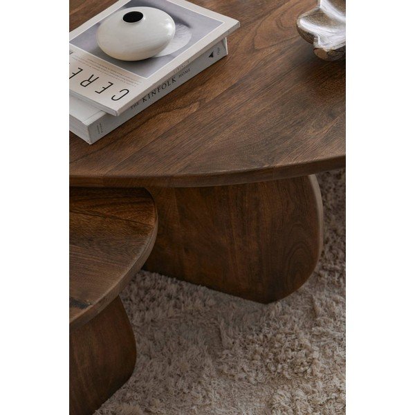 Măsuță de cafea maro închis din lemn de mango Mushroom – Ellos Home-image-2