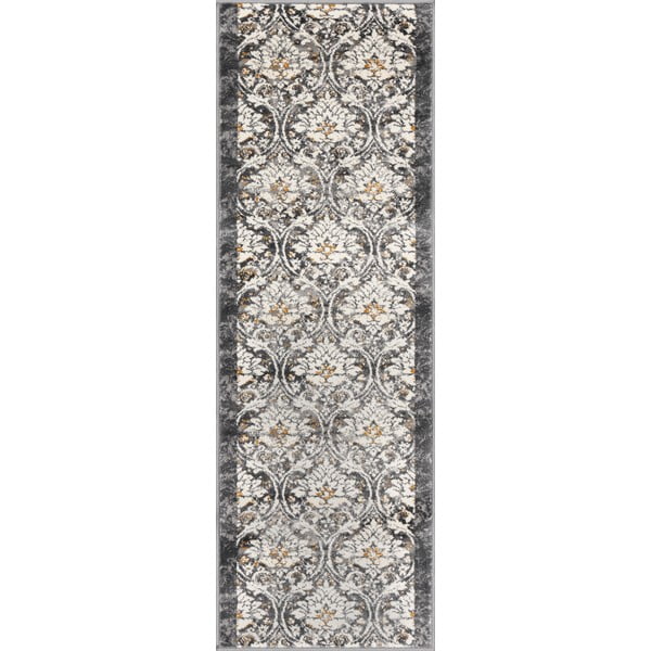 Covor tip traversă gri închis-fildeș 67x200 cm Soft Viskan – FD