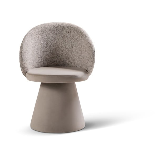 Fotoliu bej cu tapițerie din catifea Inez – Micadoni 